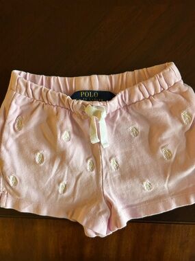 Polo by Ralph Lauren Light Pink Embroidered Drawstring Shorts